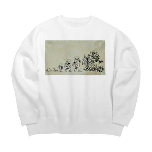 クトゥルフ進化図C Big Crew Neck Sweatshirt