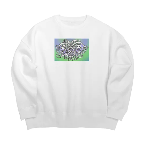 蔦(草木色) Big Crew Neck Sweatshirt