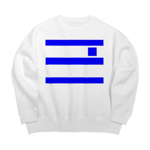 三本線に四角がちょこん・・・ Big Crew Neck Sweatshirt