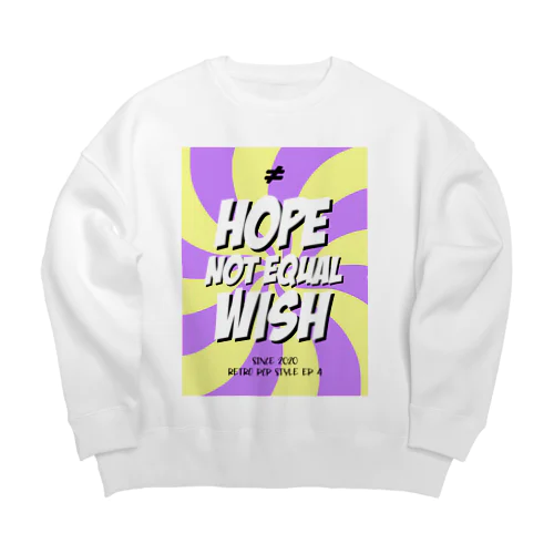 retro pop style ep4 / yellow x purple Big Crew Neck Sweatshirt