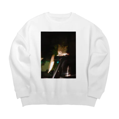ｶﾞﾋﾞｶﾞﾋﾞﾈｺﾁｬﾝ Big Crew Neck Sweatshirt