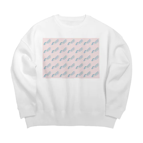 泳ぐザラシ Big Crew Neck Sweatshirt