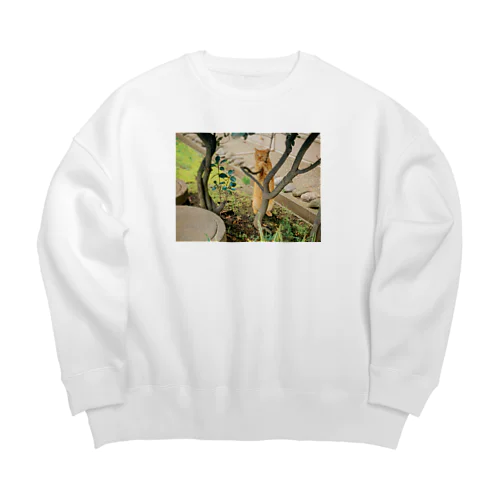 猫ちゃんぎゅっ Big Crew Neck Sweatshirt