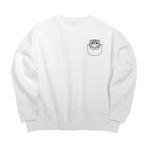 マヌルちゃんポケット Big Crew Neck Sweatshirt