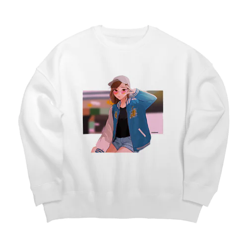 しぶやいこうよ ふぁっしょん あいてむ Big Crew Neck Sweatshirt