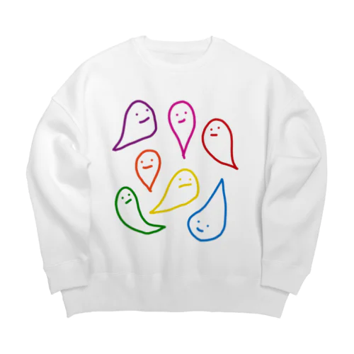 おばけたち(カラフル) Big Crew Neck Sweatshirt