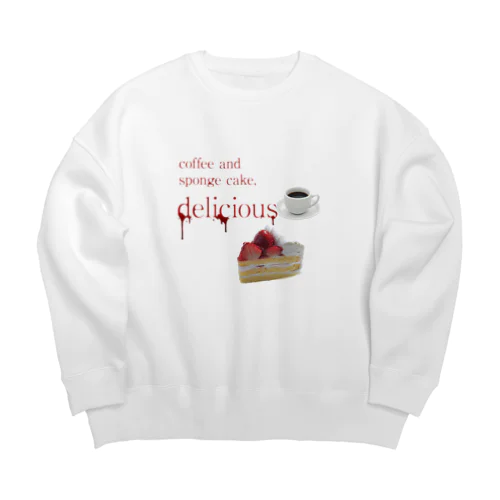 coffee and sponge cake, delicious Big Crew Neck Sweatshirt