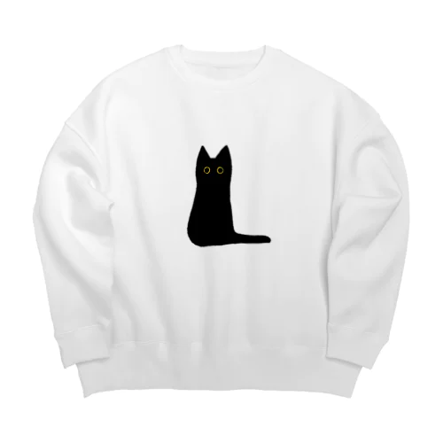 くろねこのもみじ Big Crew Neck Sweatshirt