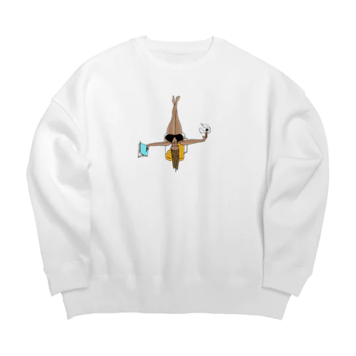 酒浸りchill Big Crew Neck Sweatshirt