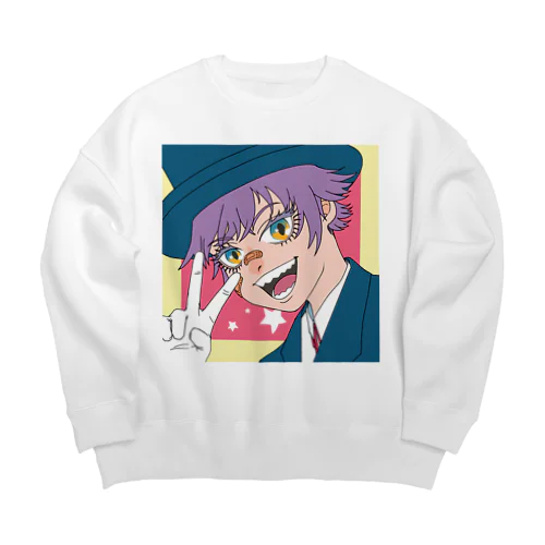 ねこちゃんグッズ Big Crew Neck Sweatshirt