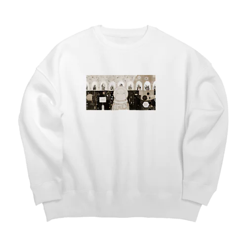 宇宙イルカのコレクション Big Crew Neck Sweatshirt