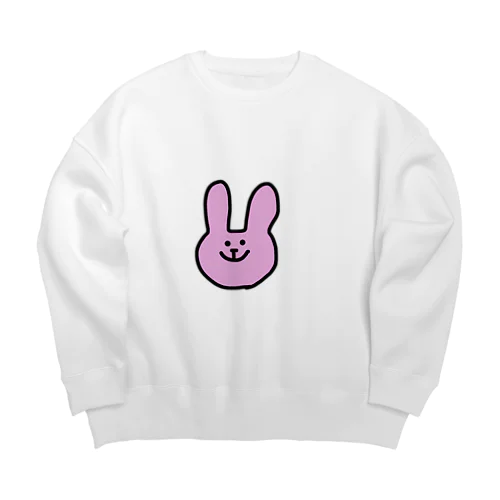 かわいいうさぎ Big Crew Neck Sweatshirt