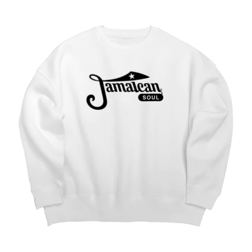 Jamaican Soul BLACK Big Crew Neck Sweatshirt