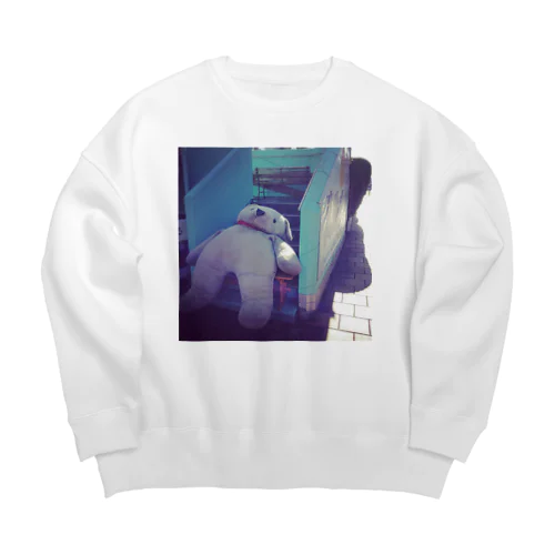 夏バテのくまさん Big Crew Neck Sweatshirt