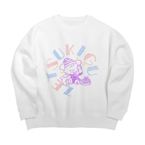 パステルてれふぉん Big Crew Neck Sweatshirt