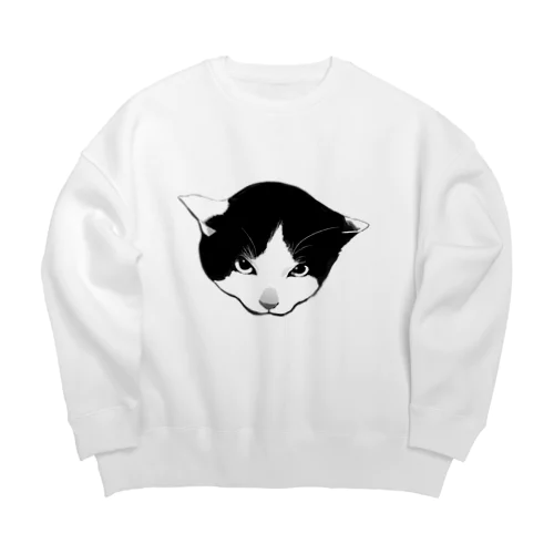 懐いてないねこ（ラク太郎） Big Crew Neck Sweatshirt