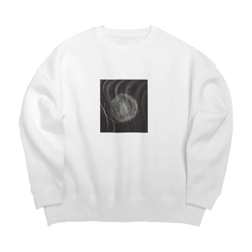 full moon  Big Crew Neck Sweatshirt