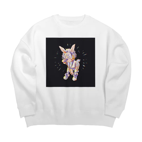 月のうさぎ Big Crew Neck Sweatshirt