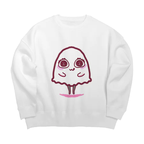 いたずらおばけちゃん(ぴんく) Big Crew Neck Sweatshirt