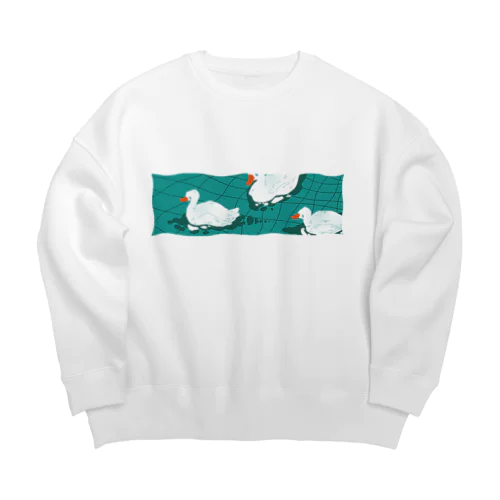 ゆらゆらアヒル池 Big Crew Neck Sweatshirt