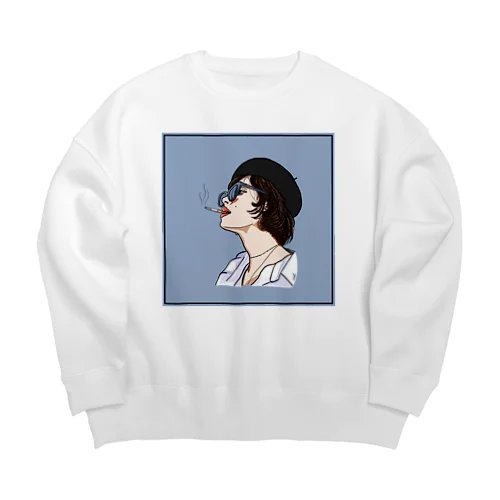 smoke. Big Crew Neck Sweatshirt