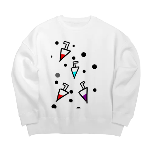 水玉ドリンク Big Crew Neck Sweatshirt