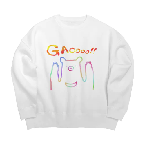 くま。(カラフル) Big Crew Neck Sweatshirt