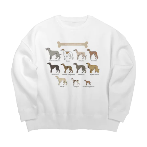 Sighthound Friends(淡色推奨) Big Crew Neck Sweatshirt