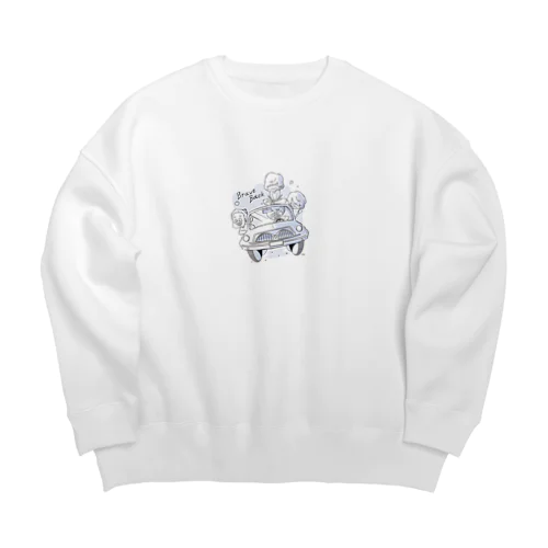 オリジンくるま　箱乗り Big Crew Neck Sweatshirt