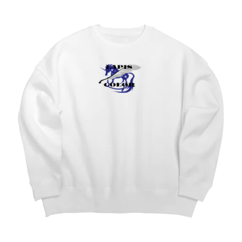 Lapis Color Big Crew Neck Sweatshirt