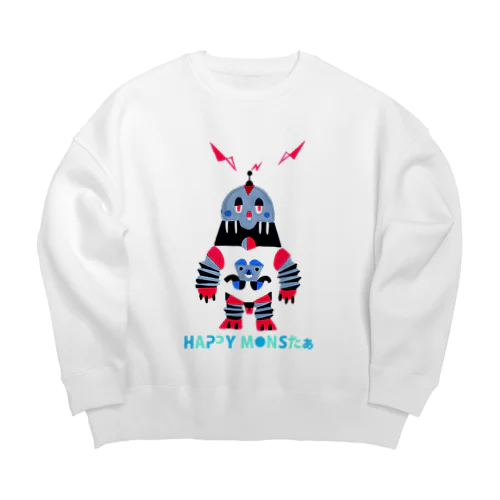 ベアロボM●NSたぁ Big Crew Neck Sweatshirt