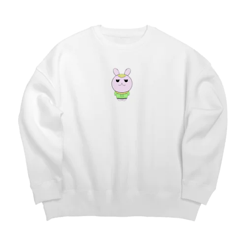 Bugibugiうさぎ Big Crew Neck Sweatshirt