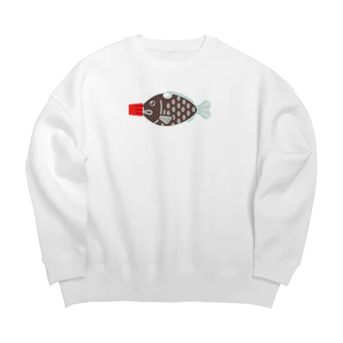 サカナ醤油容器（ランチャーム） Big Crew Neck Sweatshirt