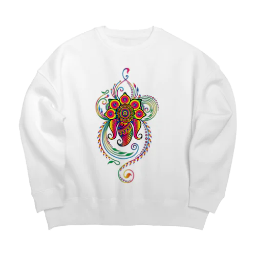 花 Big Crew Neck Sweatshirt