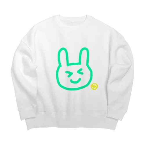 ゆきぺこ　うさぎ Big Crew Neck Sweatshirt