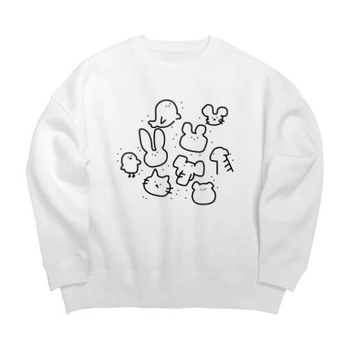 のほほんな仲間たち Big Crew Neck Sweatshirt