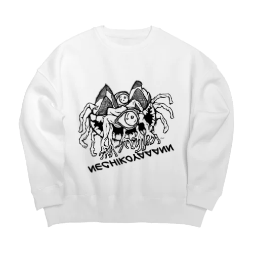 NECHIKOYAAAANN!! Big Crew Neck Sweatshirt