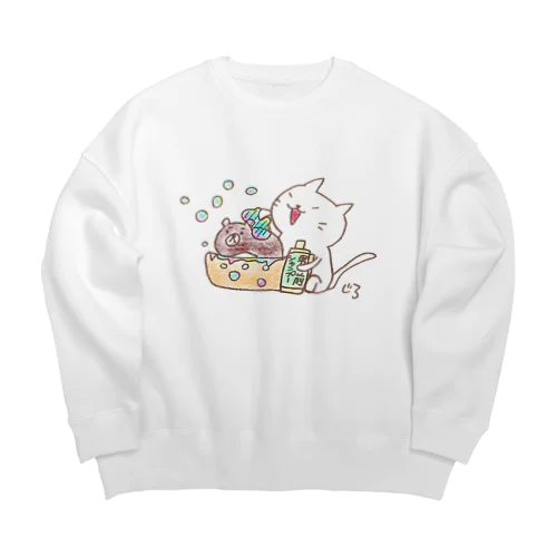 ちゃめし〜ちゃんキレイキレイ Big Crew Neck Sweatshirt