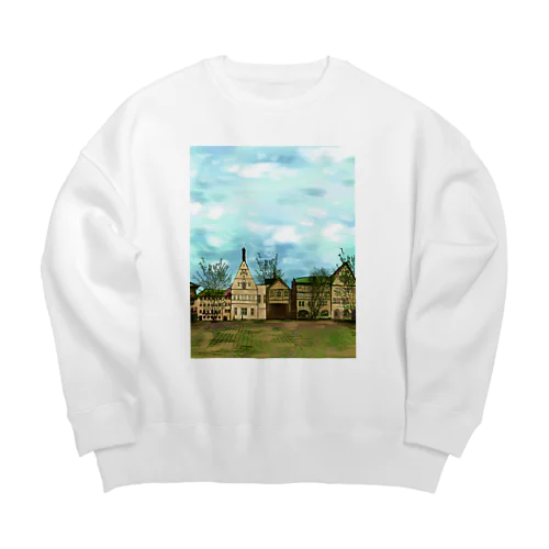 絵画のような街（暗色） Big Crew Neck Sweatshirt