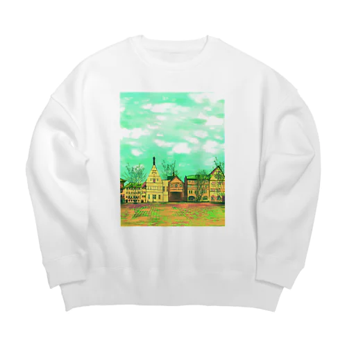 絵画のような街（元気色） Big Crew Neck Sweatshirt