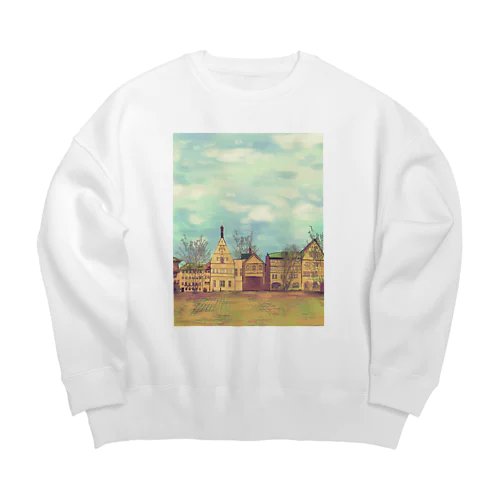 絵画のような街（冬色） Big Crew Neck Sweatshirt