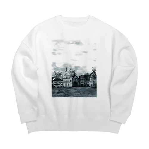 絵画のような街（原色） Big Crew Neck Sweatshirt