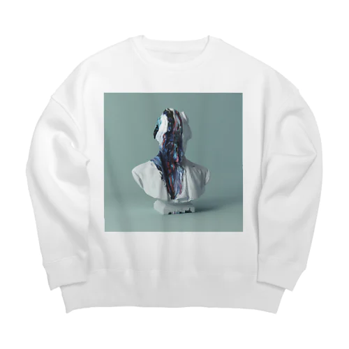 paint on Gypsum statue [02] Big Crew Neck Sweatshirt