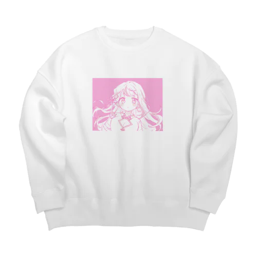 きょとん顔ビッグシルエットスウェット【夢幻めろ】 Big Crew Neck Sweatshirt