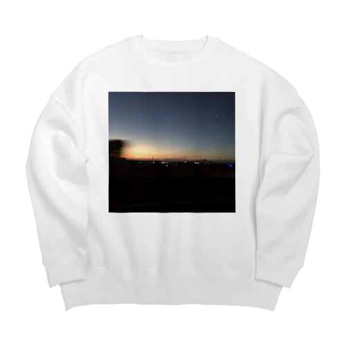 夜が朝に溶ける瞬間 Big Crew Neck Sweatshirt