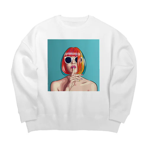 トレンディーガール Big Crew Neck Sweatshirt