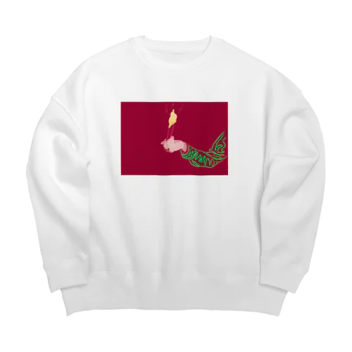 水餃子をつまみます Big Crew Neck Sweatshirt