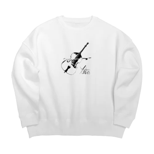 Yu-Ka Contrabass Original Item Big Crew Neck Sweatshirt