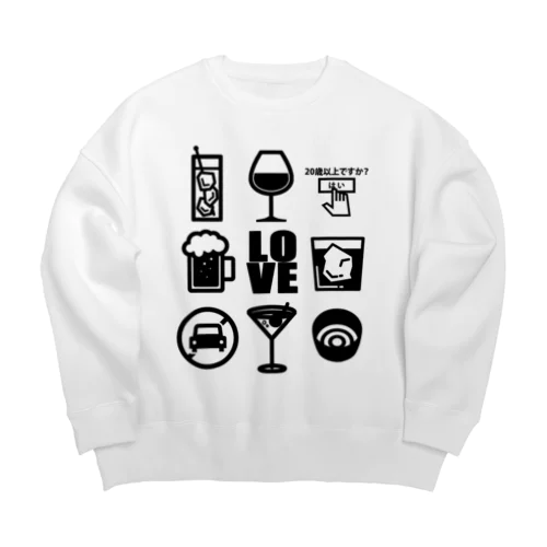 迷惑をかけない酒部員 Big Crew Neck Sweatshirt