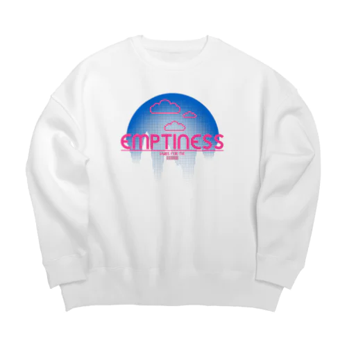 くものうえ (青ピンク) Big Crew Neck Sweatshirt